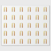 Goldenes "3-D" Liturgical Stole Wrapping Paper Geschenkpapier (Flach)