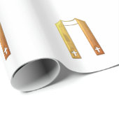 Goldenes "3-D" Liturgical Stole Wrapping Paper Geschenkpapier (Rolleneckpunkt)