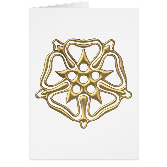 Goldenes 3-D-Rose-Symbol (Vorne)