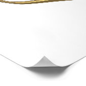 Goldenes 3-D-Rose-Symbol Poster (Ecke)