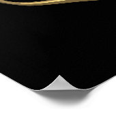 Goldenes 3-D-Rose-Symbol Poster (Ecke)