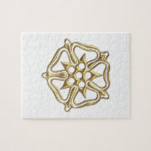 Goldenes 3-D-Rose-Symbol Puzzle (Horizontal)