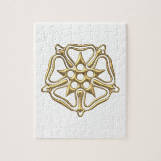 Goldenes 3-D-Rose-Symbol Puzzle