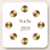 Goldenes 3D-Element Getränkeuntersetzer (Vorderseite)