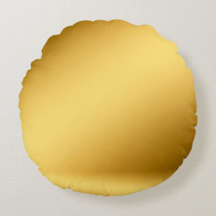 Goldenes 3D Zimmer. Hintergrund3d, abstrakt, Herbs Rundes Kissen