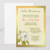 goldenes 50. Hochzeitstag Einladung (Vorne/Hinten)