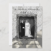 Goldenes 50. Hochzeitstag Foto Modernes Einladung (Vorderseite)