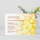 goldenes 50. Hochzeitstag - Herzliche Einladung (Stehend Vorderseite)