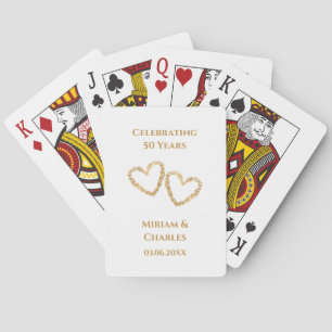 Goldenes 50. Hochzeitstags-Jubiläum Personalisiert Spielkarten