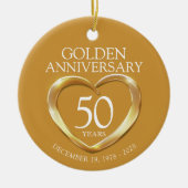 Goldenes 50-jähriges Foto-Geschenk Keramik Ornament (Vorne)