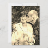 Goldenes 50-jähriges Foto zum Hochzeitstag Einladung (Rückseite)