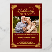 Goldenes 50-jähriges Foto zum Hochzeitstag