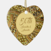 Goldenes 50-jähriges Goldenes Jubiläum Keramik Ornament (Rechts)