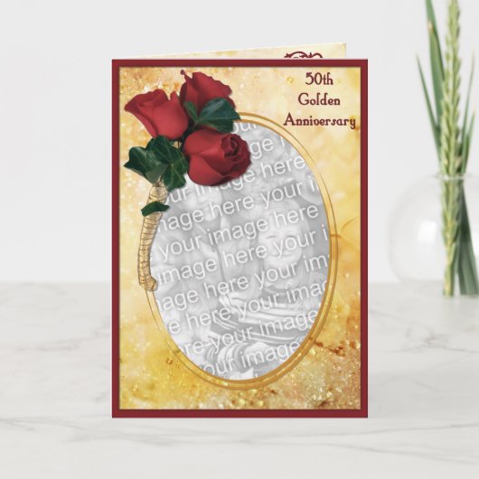Goldenes 50-jähriges Jubiläum Karte (Vorderseite)