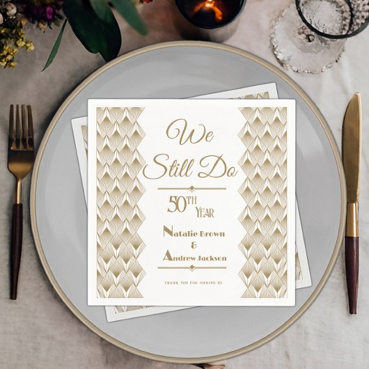 Goldenes 50-jähriges Jubiläum Serviette