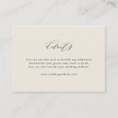 Goldenes Abstrakt | Elegante Angaben zur Hochzeit Begleitkarte (Vorderseite)