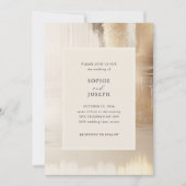 Goldenes Abstrakt | Elegante Hochzeit Einladung (Vorderseite)