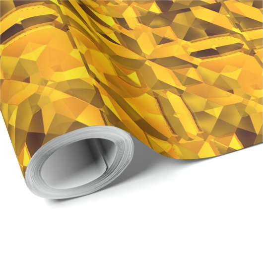 Goldenes Abstrakt Geschenkpapier (Rolleneckpunkt)