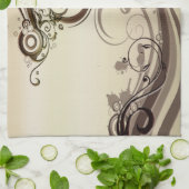 Goldenes Abstrakt Geschirrtuch (Gefaltet)