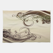 Goldenes Abstrakt Geschirrtuch (Horizontal)