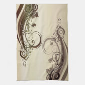 Goldenes Abstrakt Geschirrtuch (Vertikal)