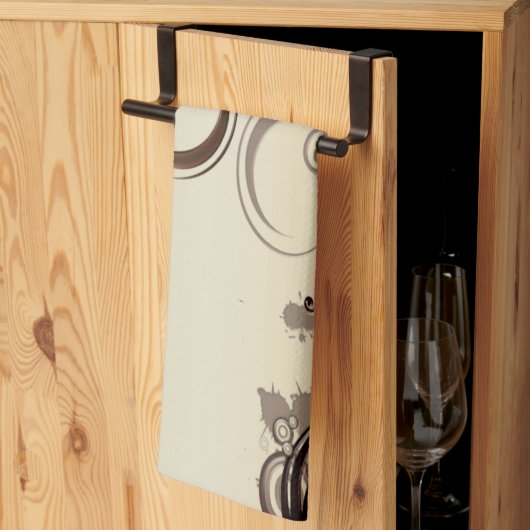 Goldenes Abstrakt Geschirrtuch (Drittel gefaltet)