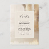 Goldenes Abstrakt | Moderne Hochzeitsdetails Begleitkarte (Vorderseite)