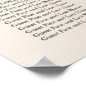 Goldenes Abstrakt | Moderne Hochzeitsstichtabelle Poster (Ecke)