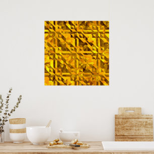 Goldenes Abstrakt Poster