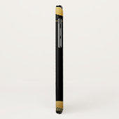 goldenes abstraktes Design auf schwarz Case-Mate iPhone Hülle (Hinten/Links)