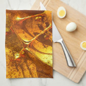 Goldenes Abstraktes Handtuch (Viertel Falte)