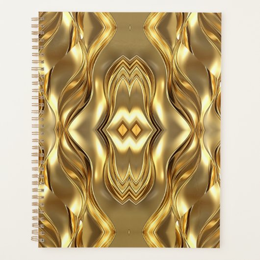 Goldenes abstraktes Mandala-Muster Planer (Vorderseite)