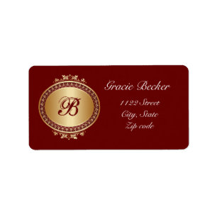 Goldenes Adressaufkleber