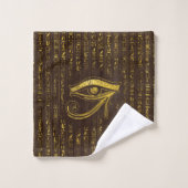 Goldenes ägyptisches Auge von Horus und von Badhandtuch Set (Waschlappen)