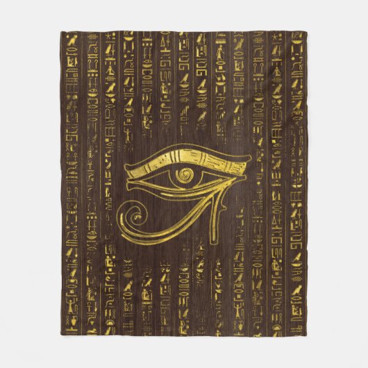 Goldenes ägyptisches Auge von Horus und von Fleecedecke (Vorderseite)