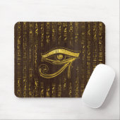 Goldenes ägyptisches Auge von Horus und von Mousepad (Mit Mouse)