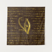 Goldenes ägyptisches Auge von Horus und von Wandteppich (Vorderseite (Horizontal))