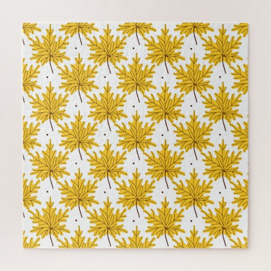 Goldenes Ahorn Verlasse Herbstmuster Puzzle (Vertikal)