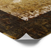 Goldenes Alpaca & Aquamarines Owl Art Poster (Ecke)