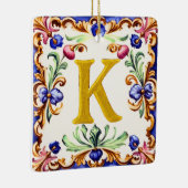 Goldenes Alphabet – Buchstabe K Keramikornament (Rechts)