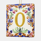Goldenes Alphabet – Buchstabe O Keramikornament (Links)