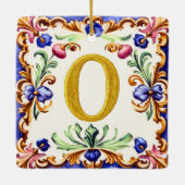 Goldenes Alphabet – Buchstabe O Keramikornament (Rückseite)