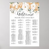 Goldenes Alphabetisches Quinceanera Seekarte Poster (Vorne)