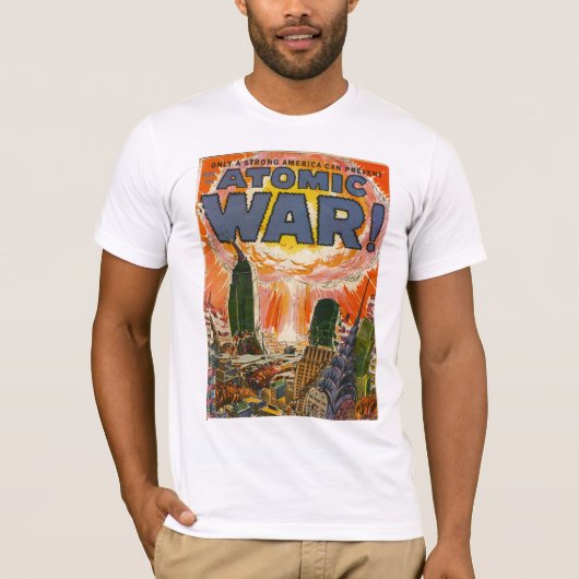 Goldenes Alters-Comic-Kunst - Atomkrieg T-Shirt (Vorderseite)