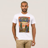 Goldenes Alters-Comic-Kunst - Atomkrieg T-Shirt (Vorne ganz)