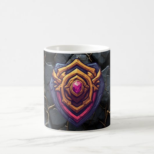 Goldenes Amethyst-Emblem Kaffeetasse (Mittel)