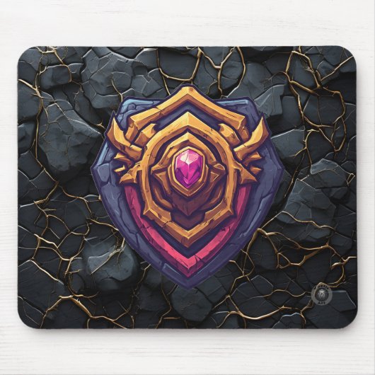Goldenes Amethyst-Emblem Mousepad (Vorne)