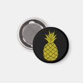 Goldenes Ananas-Magnet Magnet (Vorderseite/Rückseite)