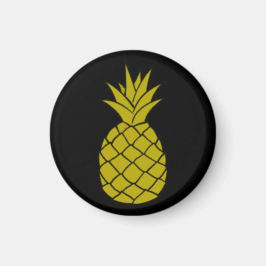 Goldenes Ananas-Magnet Magnet (Vorne)
