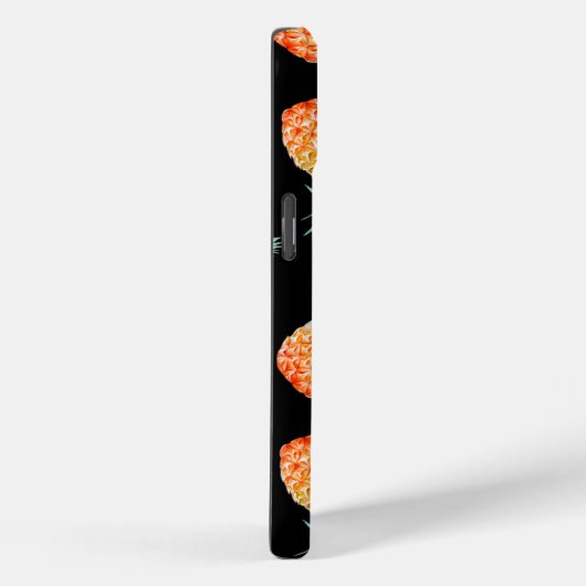 Goldenes Ananas-Muster auf schwarz | Custom Case-Mate iPhone Hülle (Rückseite / Rechts)